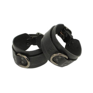 Leather Bondage Cuffs | Black