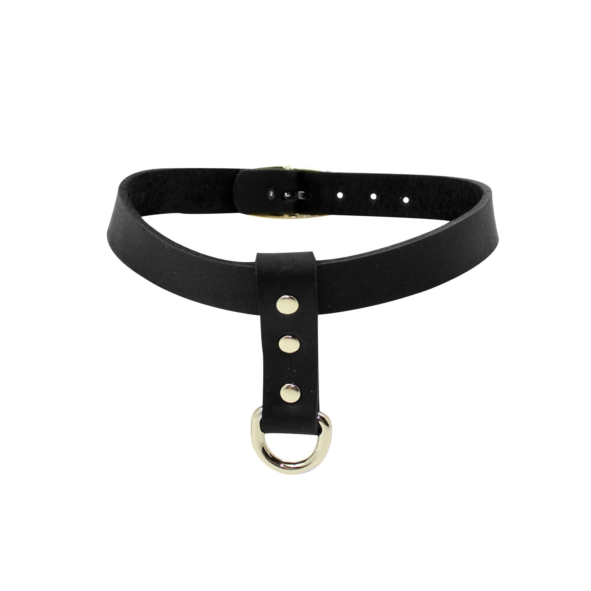 Bondage Collar | Black | Silver