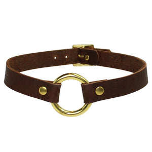 Leather Choker | Gold | RM Williams Leather