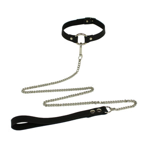 Bondage Collar | Black | Silver