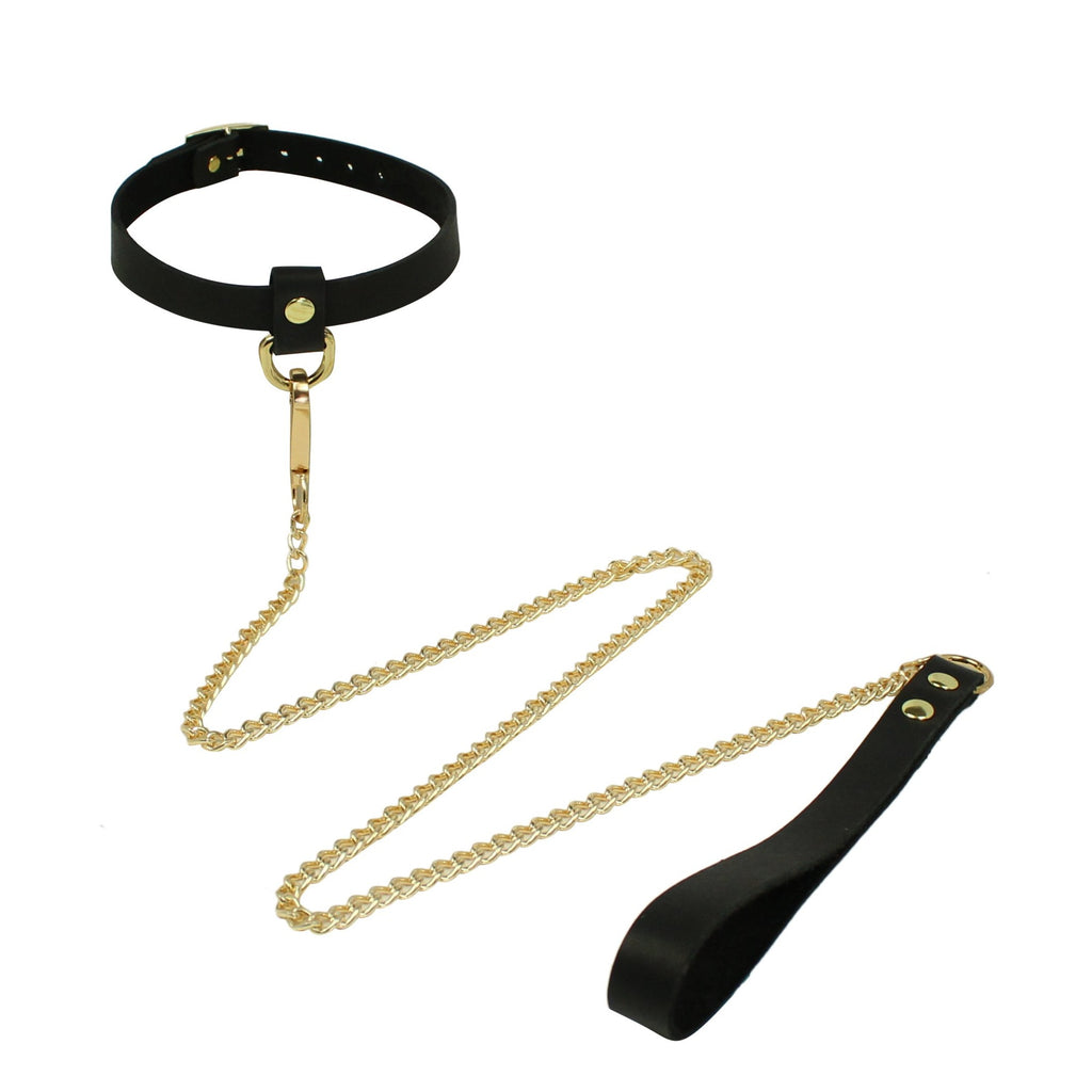 Bondage Collar | Black | Gold