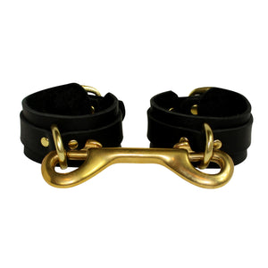 Leather Cuffs | Slimline | Polished Brass