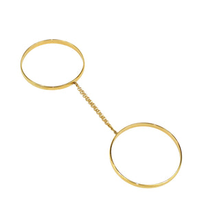 Handcuff Bangles | 14k gold | Chain