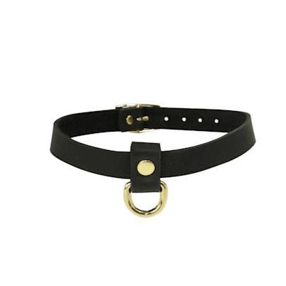 Bondage Collar | Black | Gold