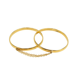 Handcuff Bangles | 14k gold | Chain